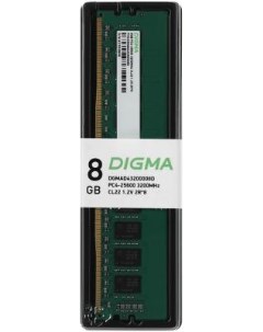 Оперативная память для компьютера 8Gb 1x8Gb PC4 25600 3200MHz DDR4 DIMM CL22 DGMAD43200008D DGMAD432 Digma