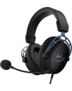 Наушники с микрофоном Cloud Alpha S черный голубой 1м мониторные оголовье 4P5L3AA Hyperx