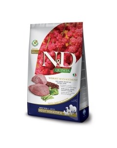 N D Dog Quinoa Weight Management Корм сух ягненок д собак контроль веса 7кг Farmina