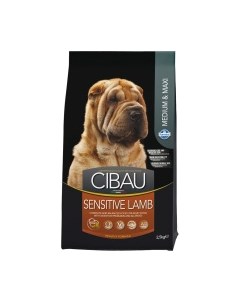 CIBAU Sensitive Lamb Medium Maxi Adult Корм сух ягненок д собак средних и крупных пород 12кг Farmina