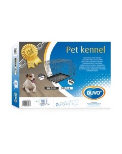 Клетка для собак двухдверная Pet Kennel Top Line SMALL чёрная 62х44х50см Бельгия Duvo+