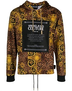 Versace jeans couture худи с леопардовым принтом и логотипом s желтый Versace jeans couture