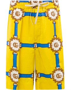 Gucci шорты с логотипом gg 50 желтый Gucci
