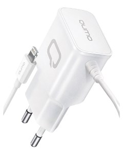 Сетевое зарядное устройство Charger 0026 220В 5В 2 1А Lighting White Qumo