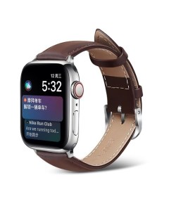 Ремешок на руку для Apple Watch 38 40 41 мм кожа темно коричневый Nobrand