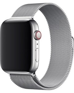 Ремешок на руку для Apple Watch 42 44 45 49 мм Milanese loop серый Nobrand