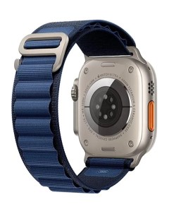 Ремешок на руку для Apple Watch 42 44 45 49 мм тканевый синий Nobrand