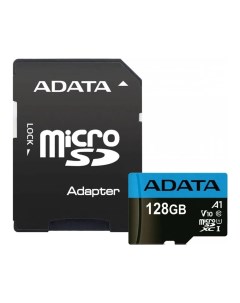 Флеш карта microSDXC 128 Гб Class 10 UHS I A1 SD адаптер AUSDX128GUICL10A1 RA1 Adata