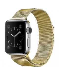 Ремешок на руку для Apple Watch 42 44 45 49 мм Milanese loop золотой Nobrand