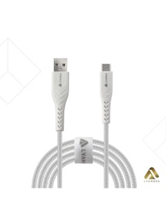 USB кабель Type C Type A 1м белый LCA10 WH Lyambda