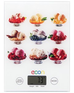 Весы кухонные Eco bs115k White ice cream Econ