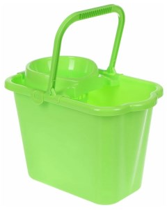 Ведро 9 5 л для уборки с отжимом сетчатый пластик 3 шт зеленое Idea