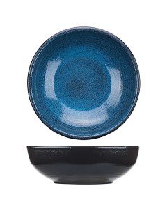 Тарелка глубокая Млечный путь голубой фарфор 20 см Борисовская керамика