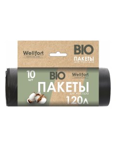 Пакеты для мусора Bio Cotton 120 л 10 шт Wellfort