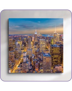 Картина на стекле Нью Йорк AG 30 100 30х30 см Postermarket