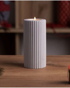 Декоративный подсвечник для чайной свечи Chloe L 7x15 см бетон серый матовый Musko home