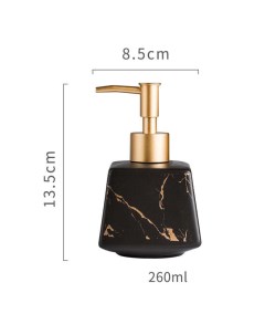 Диспенсер для мыла Р0057371 с имитацией мрамора 90 х 90 мм черный с золотым Floorwood