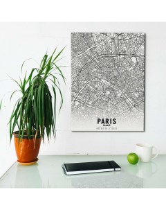 Картина Карта Париж40х60 Red panda