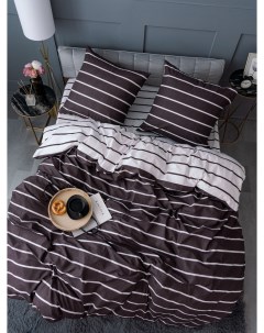 Комплект постельного белья поплин 1 5 спальный Полоса Ideason