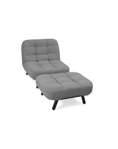 Комплект мягкой мебели Абри кресло и пуф серый Brendoss