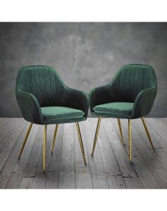 Мягкий стул кресло для кухни Tranquil Synchrony 2 шт зеленый Hesby