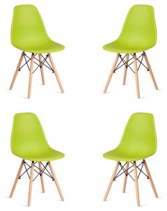 Комплект стульев CINDY 4 шт пластик оливковый Tetchair