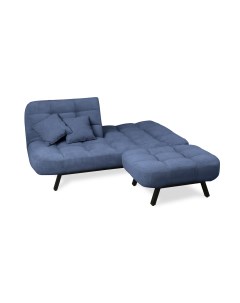 Комплект мягкой мебели Абри диван и пуф синий Brendoss