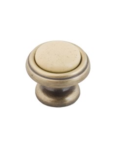 Ручка кнопка мебельная с фарфором KF03 05 оксидированная бронза Кerron