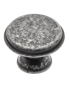 Ручка кнопка мебельная Cento состаренное серебро Gtv