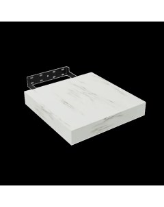 Полка мебельная White Marble 23x23 5x3 8 см МДФ цвет белый мрамор Spaceo
