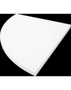 Полка мебельная закруглённая секторальная 35x35x1 6 см ЛДСП цвет белый премиум Nobrand