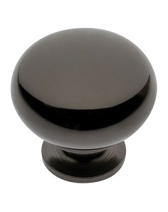 Ручка кнопка мебельная BERGAMO черная глянцевая Gtv