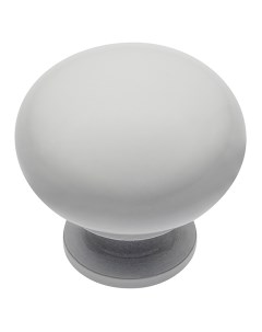 Ручка кнопка мебельная BERGAMO белая глянцевая Gtv