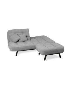 Комплект мягкой мебели Абри диван и пуф серый Brendoss