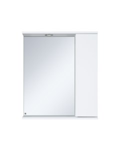 Зеркало шкаф Лира 50 с 1 ящ белая эмаль правый Misty