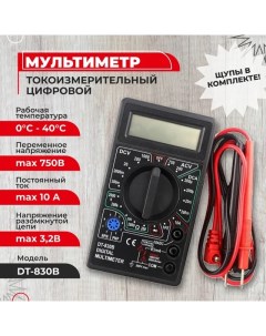 Мультиметр токоизмерительный цифровой тестер электрический DT 830B черный Строительный Диф company