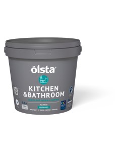 Краска для кухонь и ванных Kitchen bathroom База A 0 9 л Olsta