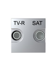 Zenit Розетка телевизионная TV R SAT одиночная с накладкой серебро N2251 3 PL код 2CLA Abb