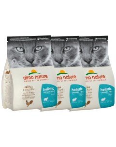 Сухой корм для кошек Adul Cat Holistic Urinary Help с курицей 3 шт по 2 кг Almo nature