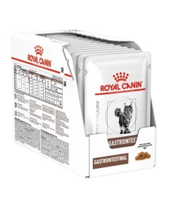 Влажный корм для кошек Veterinary Gastrointestinal мясо 12шт по 85г Royal canin