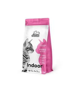 Сухой корм для кошек Indoor от 0 до 12 месяцев с индейкой 2 кг Милый котик