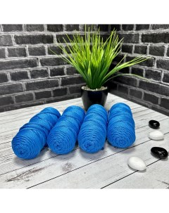 Шнур для вязания полиэфир 4мм 50м набор 4шт синий Osttex