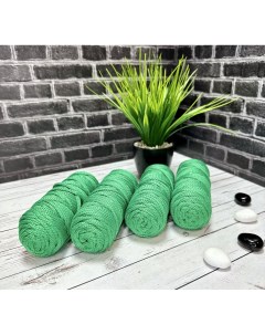 Шнур для вязания полиэфир 4мм 50м набор 4шт зеленый Osttex
