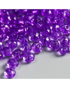 Набор бусин для творчества пластик Кристалл с гранями фиолет 20 гр 0 4х0 6х0 6 см Nobrand