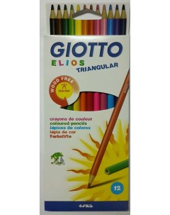 Карандаши цветные Elios Triangular 12 цветов Giotto