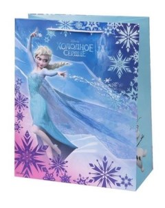 Пакет бумажный Ледяная принцесса 26х32 4х12 7 см Феникс present