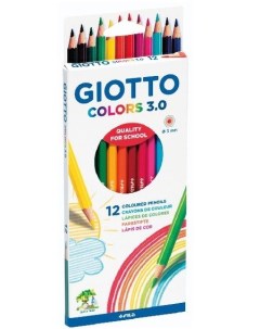 Карандаши цветные акварельные Colors 3 0 12 цветов Giotto
