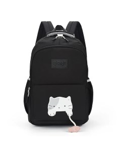 Рюкзак школьный Cat07 для девочки черный Rafl
