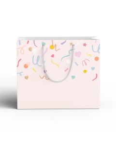 Пакет подарочный 20x15 см цвет нежно розовый Симфония