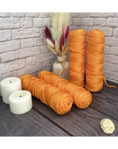 Шнур для вязания полипропилен 4мм 50м набор 4шт оранжевый Osttex